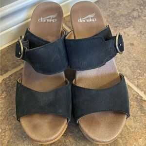 Dansko Black Wedges